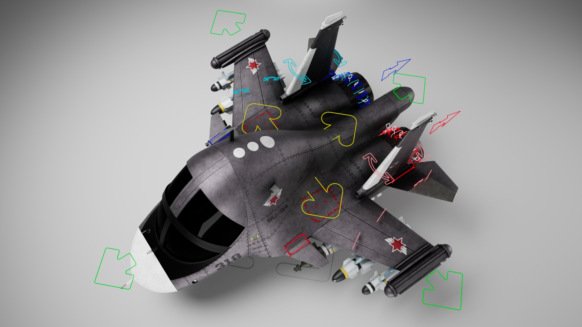 Toon SU34 Rig